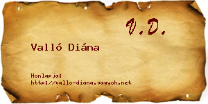 Valló Diána névjegykártya
